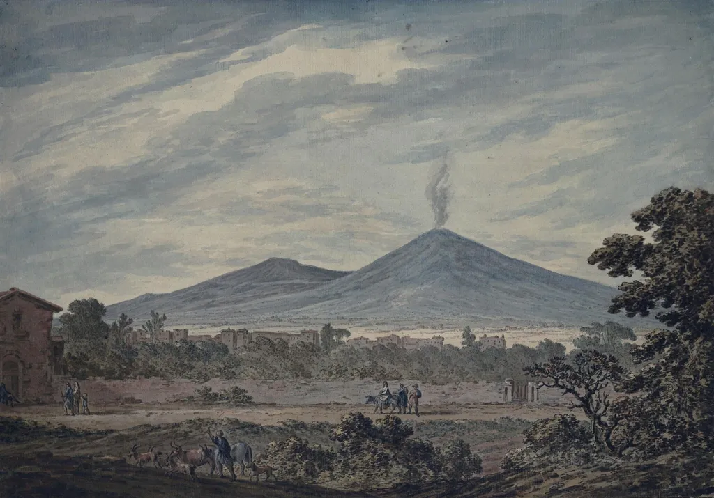Vesuvius, by Richard Cooper, watercolor, 1760