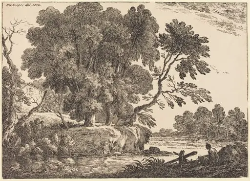 Landscape with Group of Trees Surrounded by Water, by Richard Cooper II