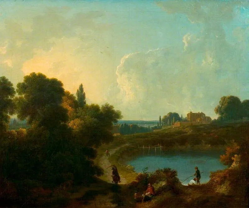 View at Hampstead, by Richard Corbould, oil, 1806