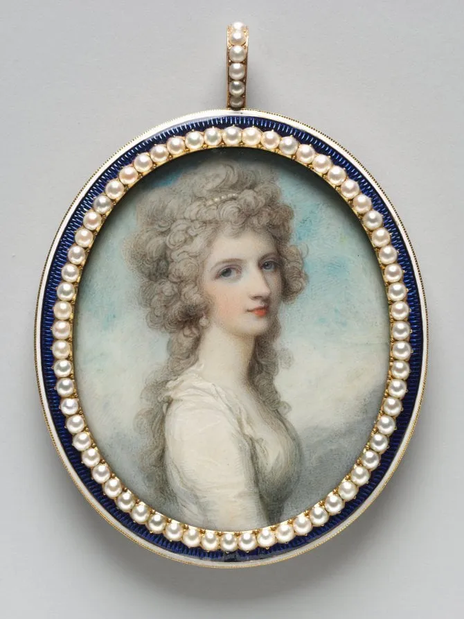 Portrait of Mary Frances (Fanny) Swinburne, by Richard Cosway, unspecified, 1786