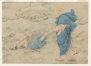 Christ rescuing St Peter from the waves