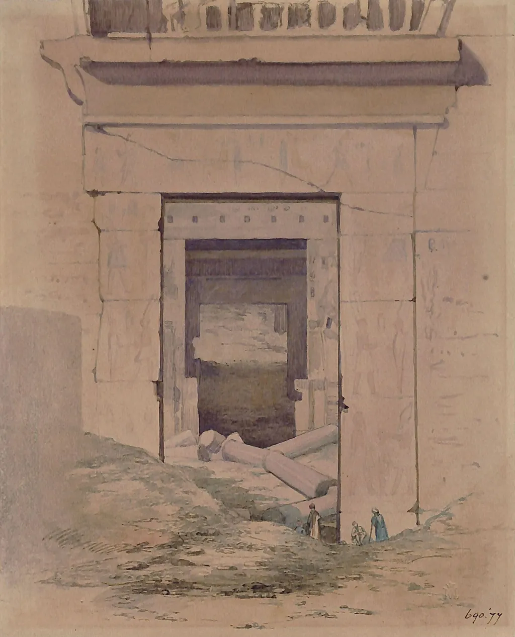 Entrance to an Egyptian tomb, by Richard Dadd, watercolor, 1842