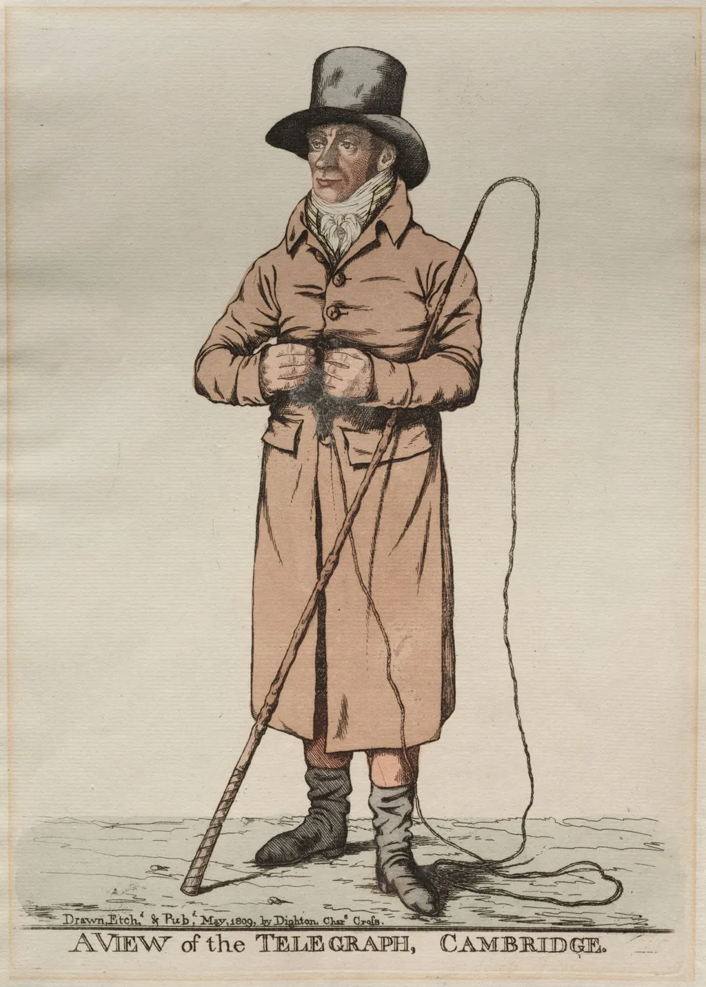 A View of the Telegraph, Cambridge, by Richard Dighton, 1809