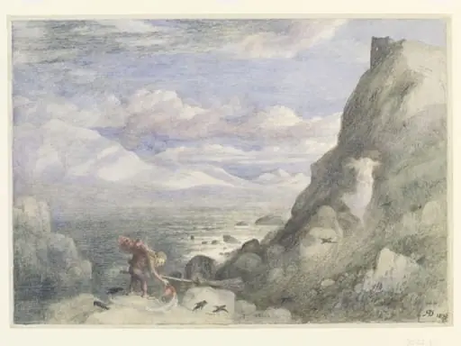 The Witch's Home, No. 1 : Broom Waiting- Coming Out, by Richard Doyle
