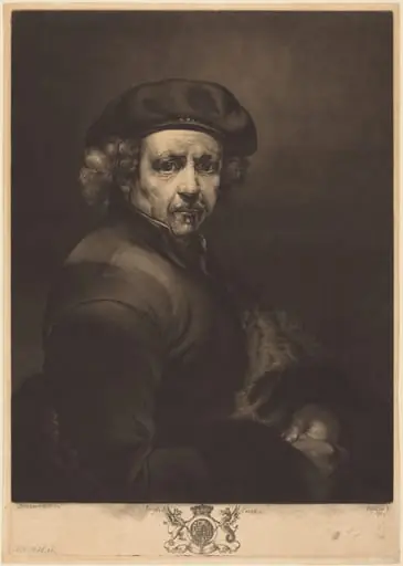 Rembrandt, Self-Portrait, by Richard Earlom