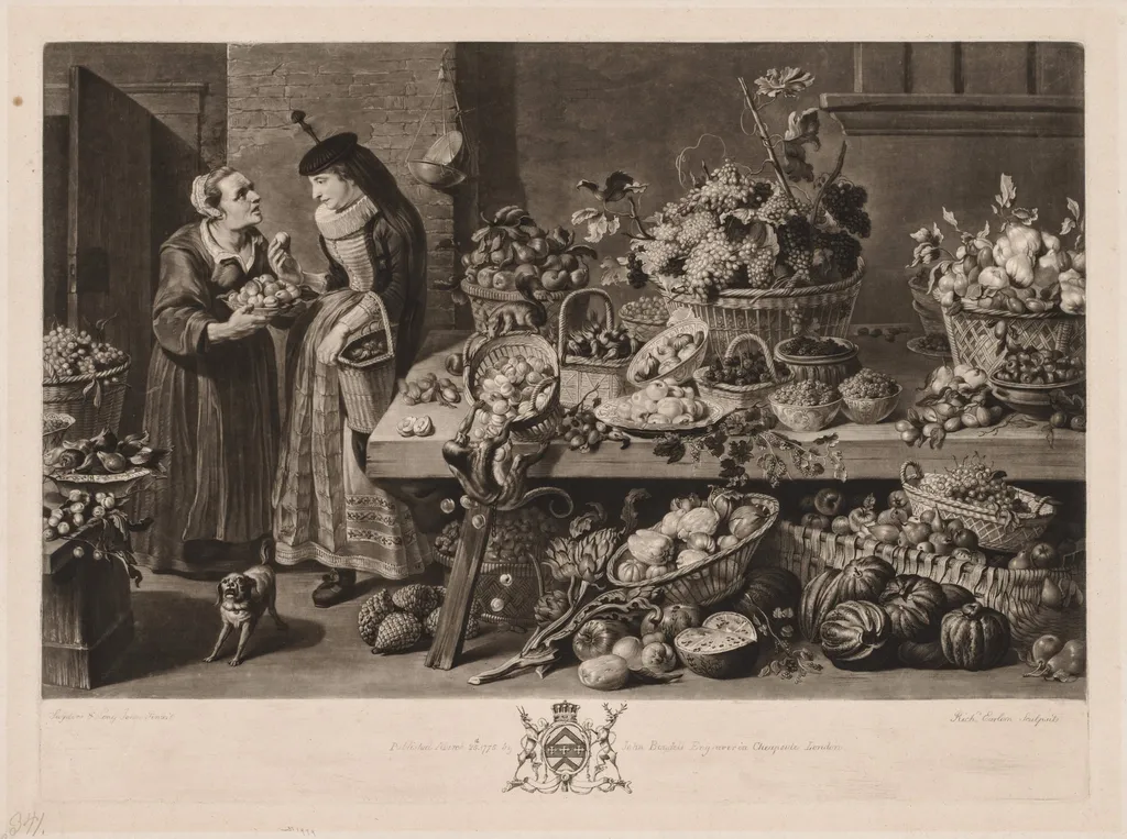 The Four Markets: The Fruit Market, by Richard Earlom, 1775