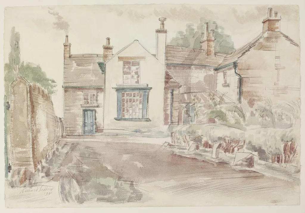 Cottages at Norton, No.1, by Richard Harding Seddon, watercolor, 1941