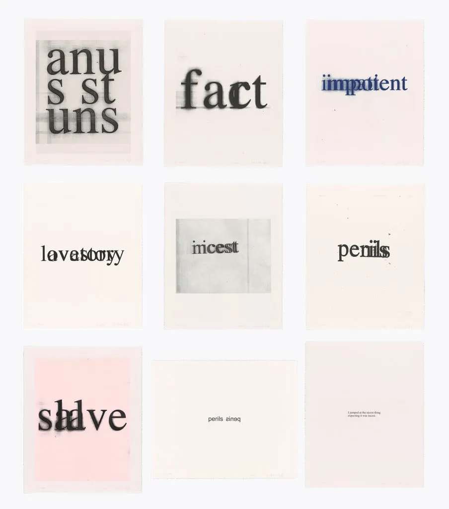 Untitled, by Richard Hell Christopher Wool, ink, 2008