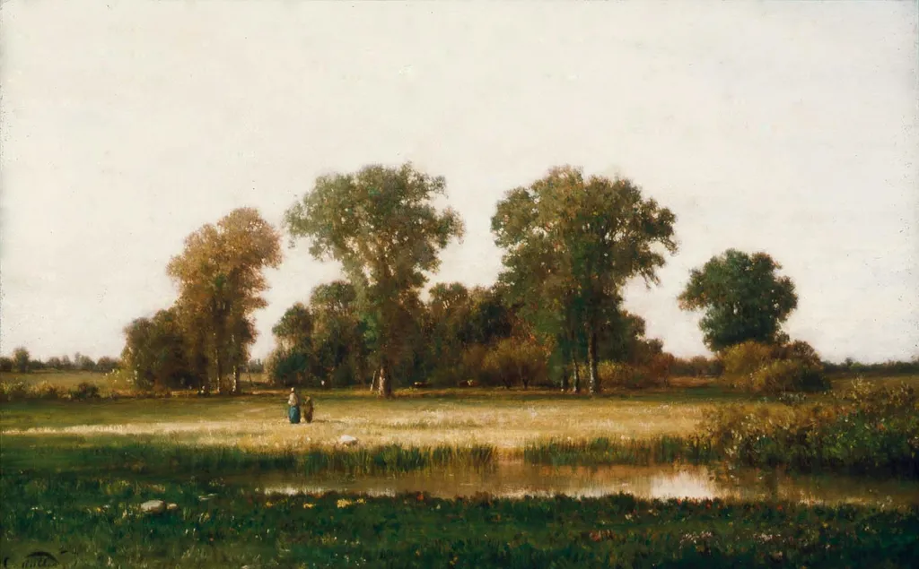 View — Malden, by Richard Henry Fuller, oil, 1865