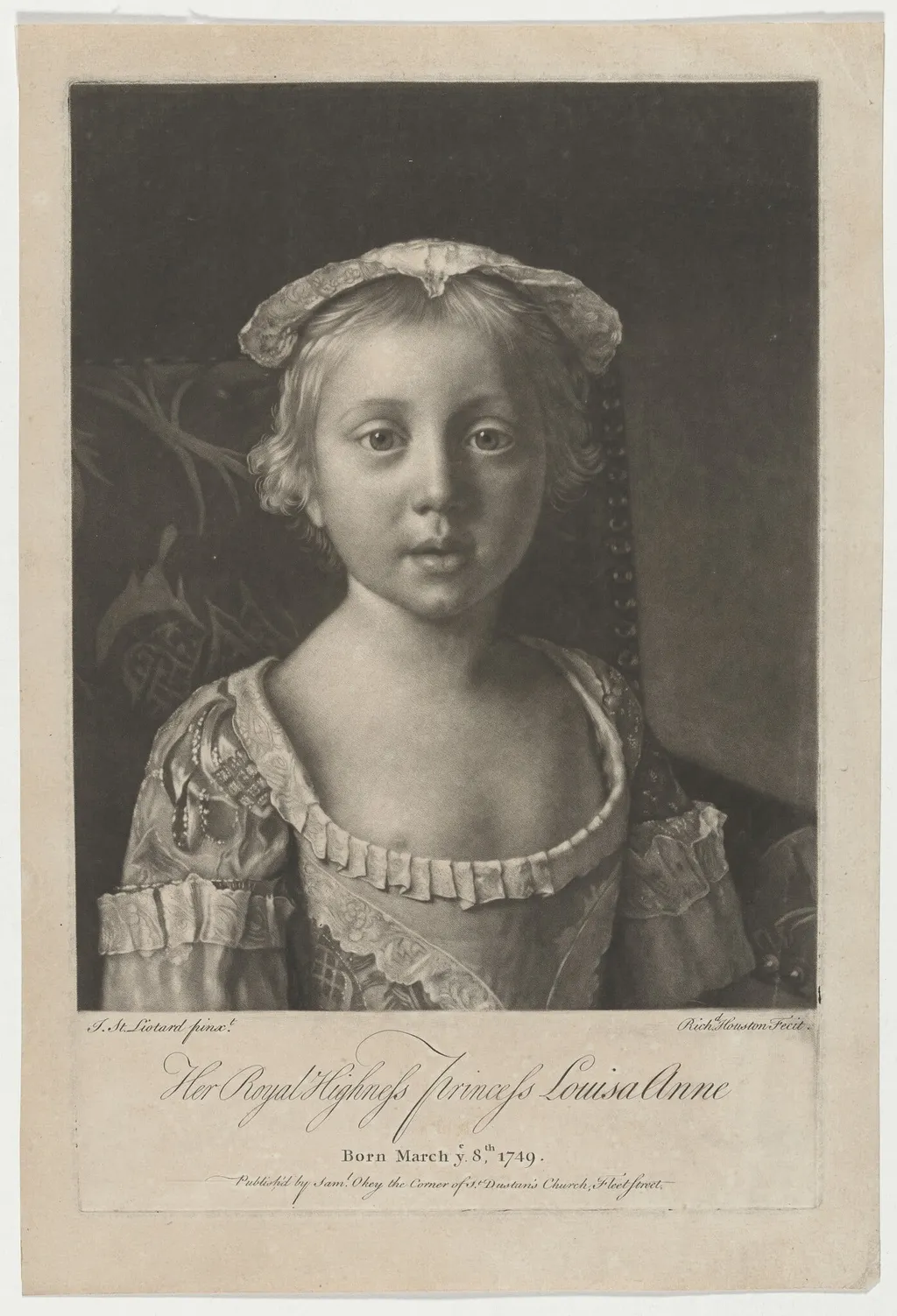 Her Royal Highness Princess Louisa Anne, by Richard Houston, ink, 1748