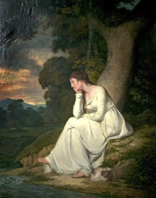 Maria and Her Dog 'Silvio', by Richard Hurleston, oil