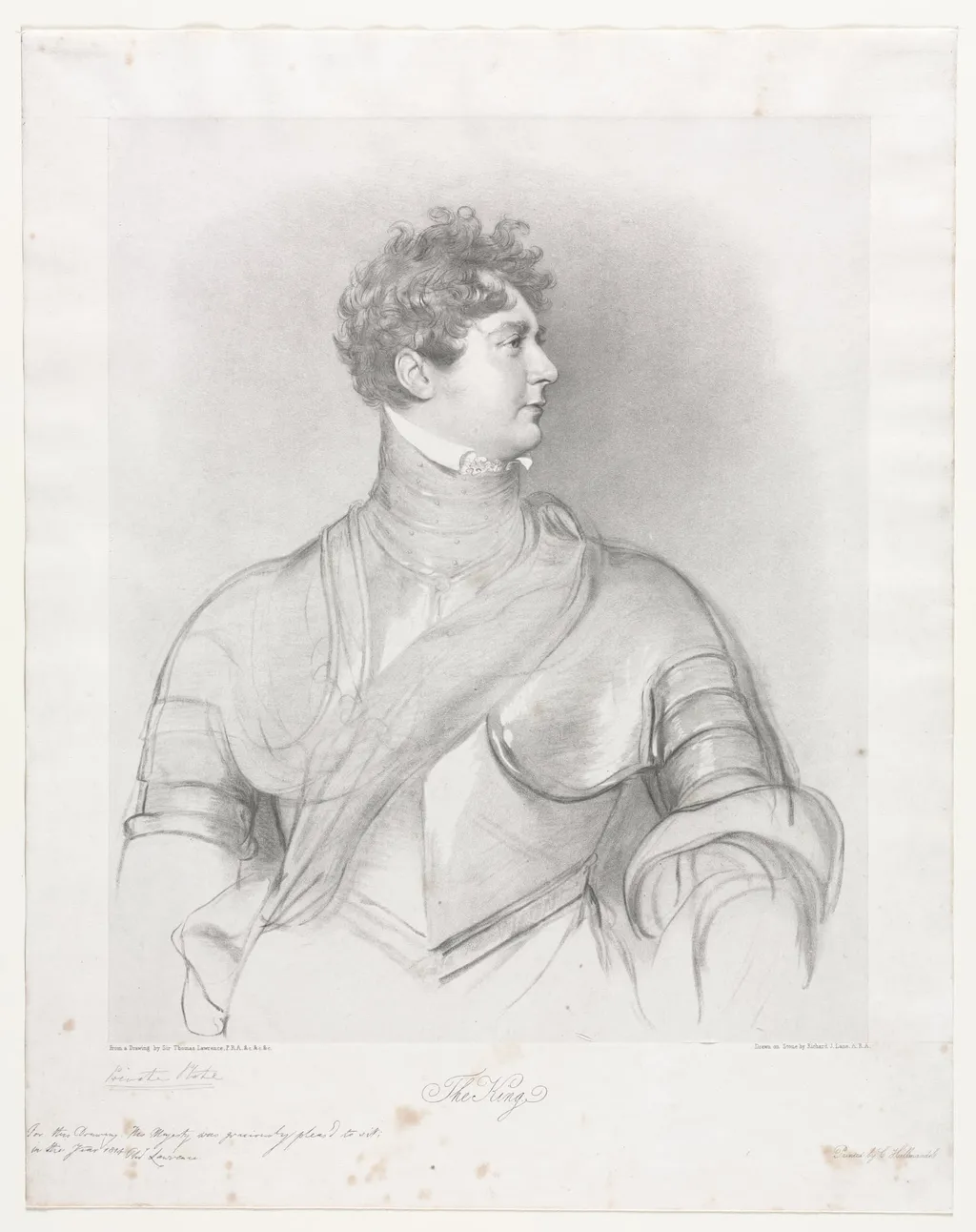 The King, George IV of Great Britain, by Richard James Lane, 1846