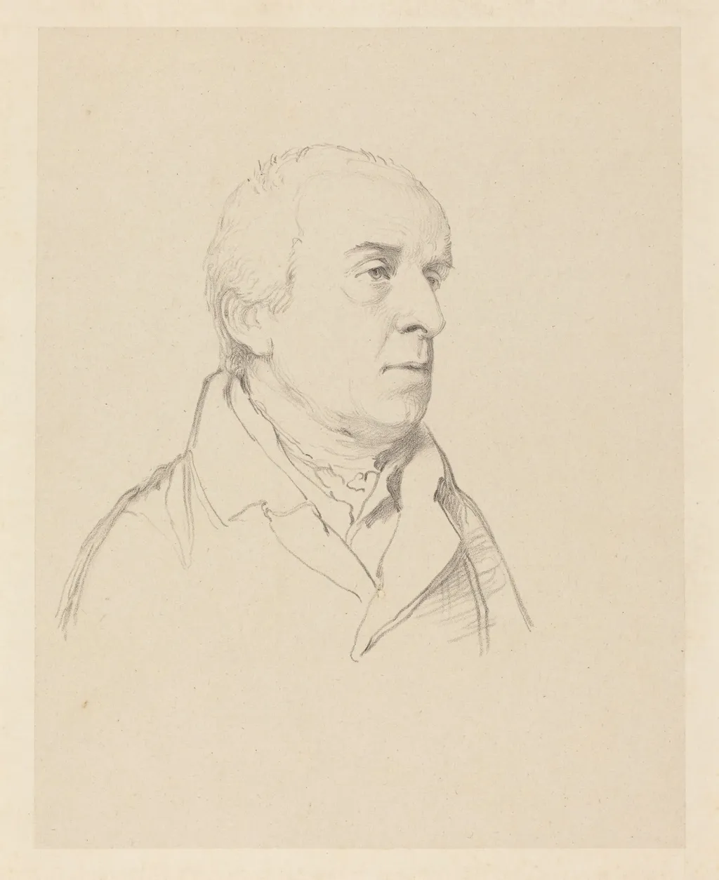 William Gunn, by Richard James Lane, ink, 1836