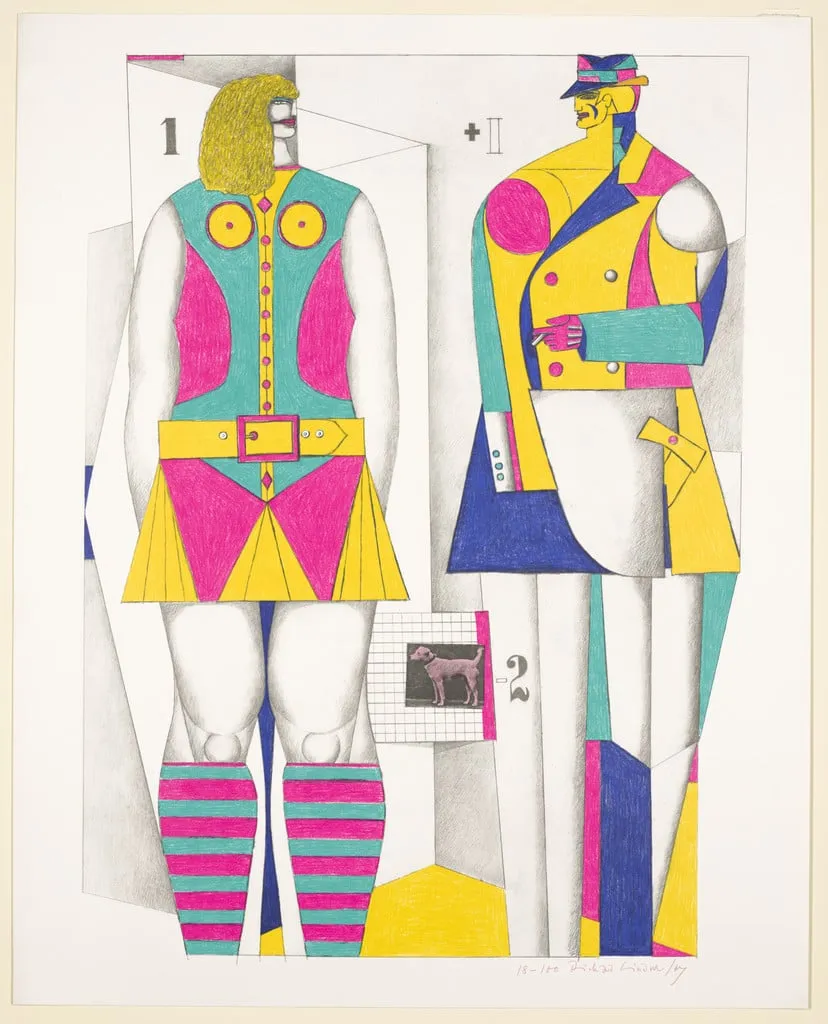 Untitled, by Richard Lindner, ink, 1967