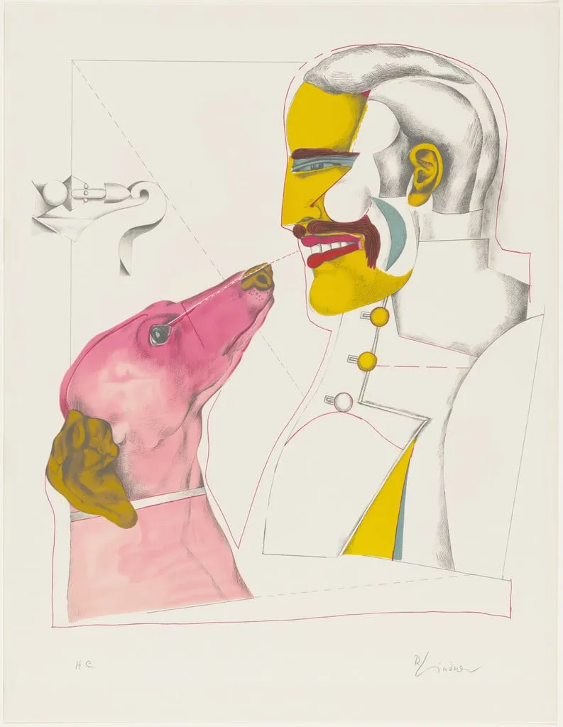 Untitled, by Richard Lindner, ink, 1970
