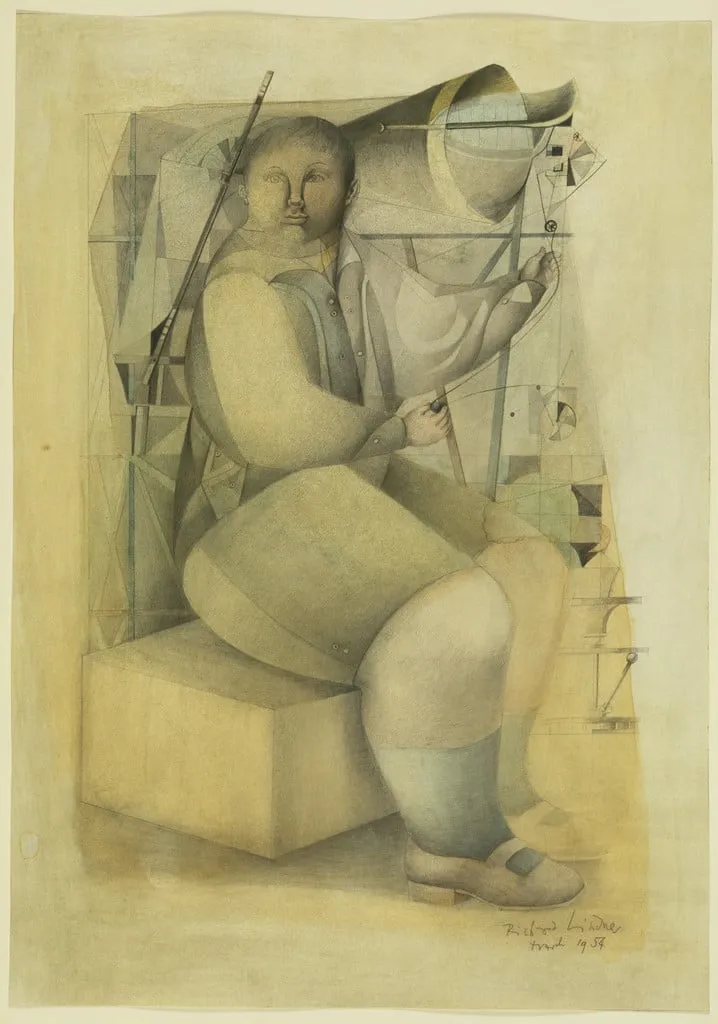 Untitled, by Richard Lindner, watercolor, 1954