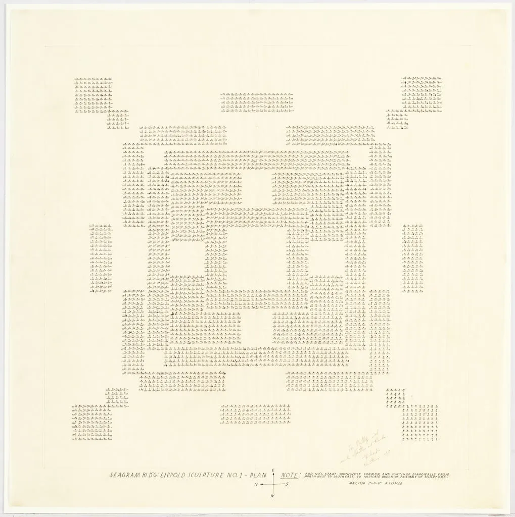 Untitled, by Richard Lippold, graphite, 1958