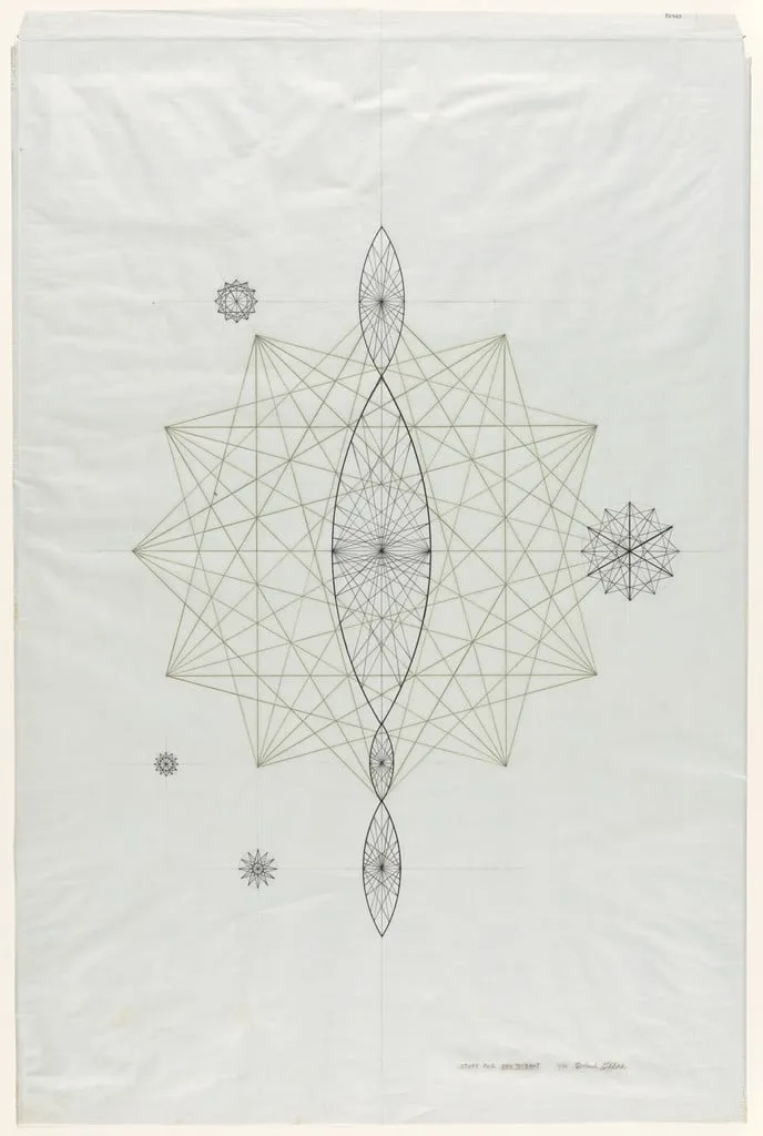 Untitled, by Richard Lippold, graphite, 1972