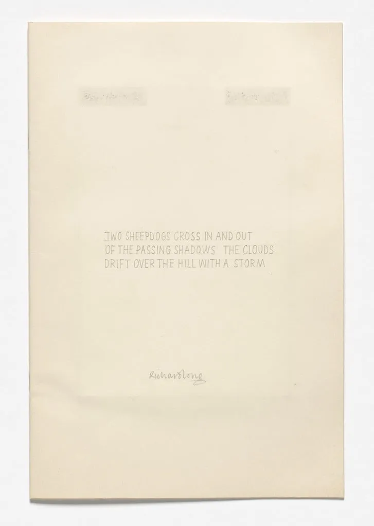 Untitled, by Richard Long, graphite, 1971