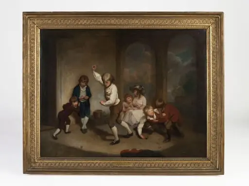 Boys Playing at Peg-top, by Richard Morton Paye