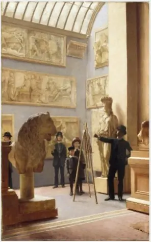 Taking Measurements - The Artist Copying a Cast in the Hall of the National Gallery of Ireland, by Richard Moynan