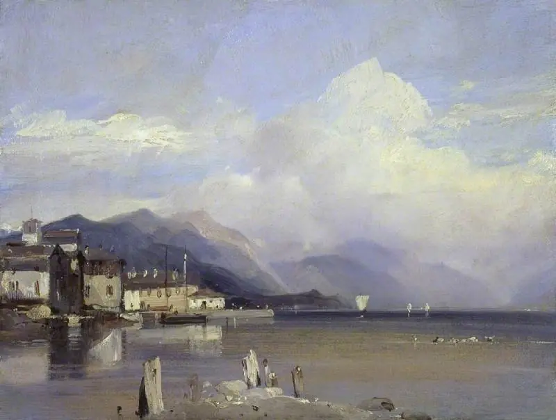 Boccadasse, Genoa with Monte Fasce in the background, by Richard Parkes Bonington