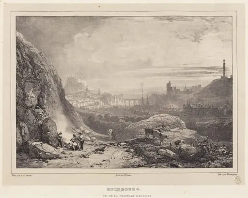Edimbourg vu de la Chapelle Saint-Antoine, by Richard Parkes Bonington