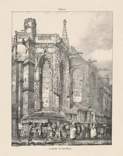 Église St. Sauveur, by Richard Parkes Bonington