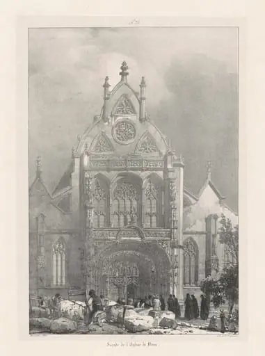 Façade de l'Église de Brou (Facade of the Church at Brou), by Richard Parkes Bonington