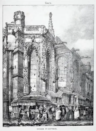 Restes et Fragmens d'Architecture du Moyen Age: Église St. Sauveur, Caën, by Richard Parkes Bonington