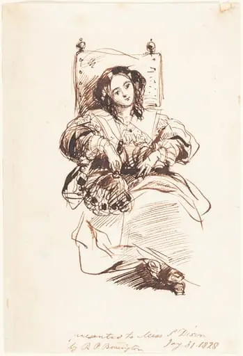 Sketch of a Woman, by Richard Parkes Bonington