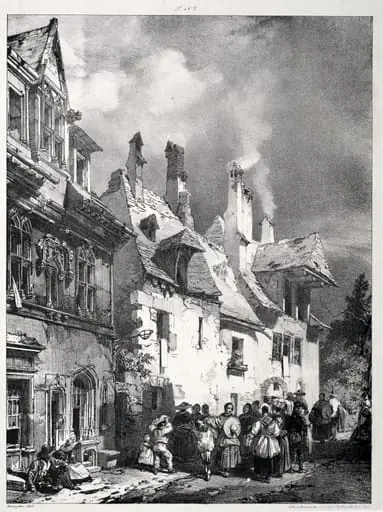 Street in the Outskirts of Besançon, France, by Richard Parkes Bonington