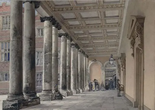 Colonnade in the Clock Court of Hampton Court Palace