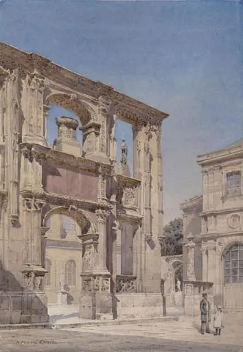 Part of the Chateau de Gaillon re-erected in the court of the Palais des Beaux Arts, by Richard Phené FRIBA FSA Spiers
