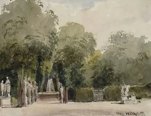 In the Gardens, Versailles, by Richard Redgrave