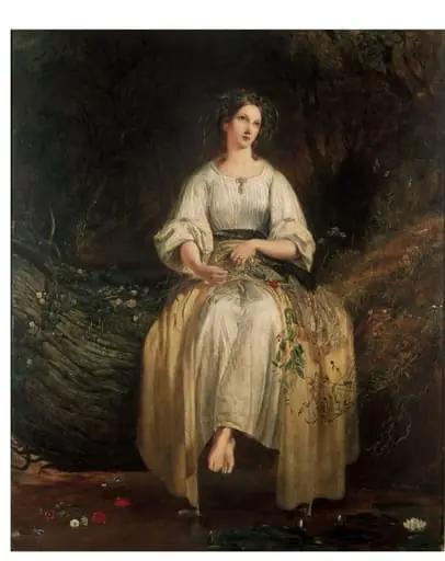 Ophelia Weaving Her Garlands, by Richard Redgrave