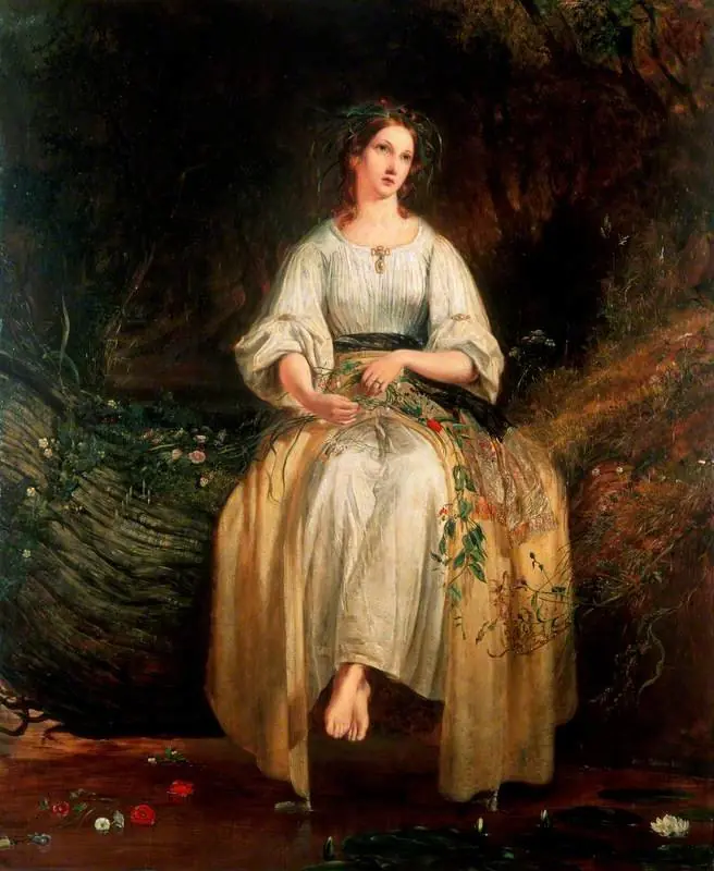 Ophelia Weaving Her Garlands (from William Shakespeare's 'Hamlet'), by Richard Redgrave