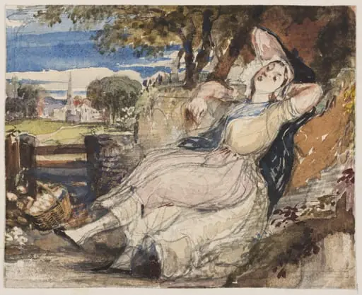 Sketch for 'The Castle Builder', by Richard Redgrave