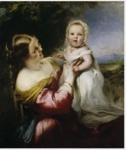 The Young Mother's Pastime, by Richard Rothwell, oil, 1844