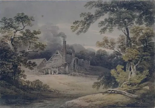 Landscape with cottage and waterwheel, by Richard Sasse