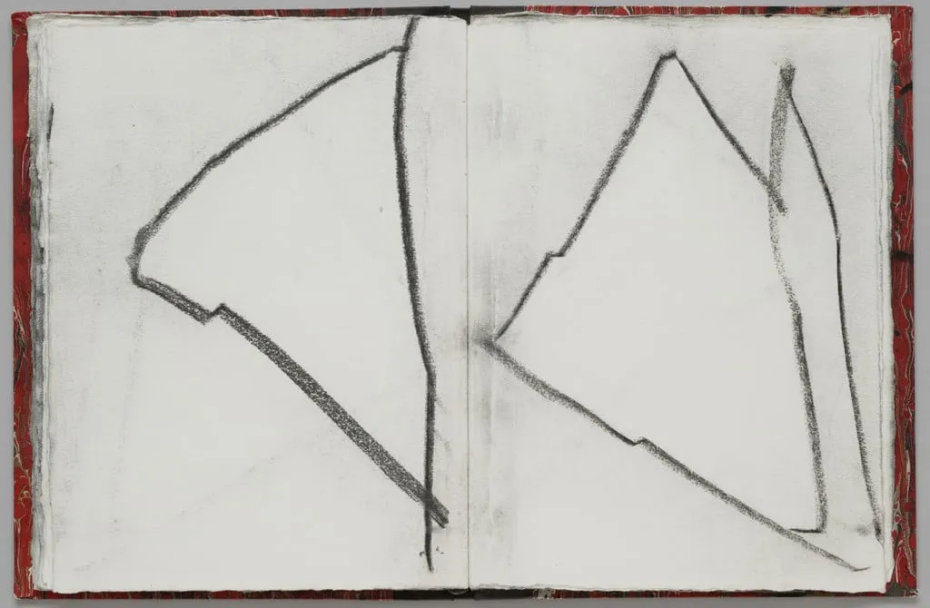 Untitled, by Richard Serra, charcoal, 1989