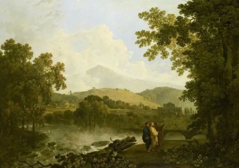 Cicero and his two Friends, Atticus and Quintus, at his Villa at Arpinum, by Richard Wilson