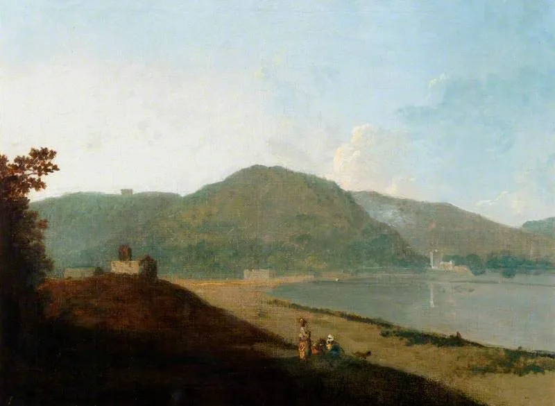 Italian Lake Scene, by Richard Wilson, oil, 1757