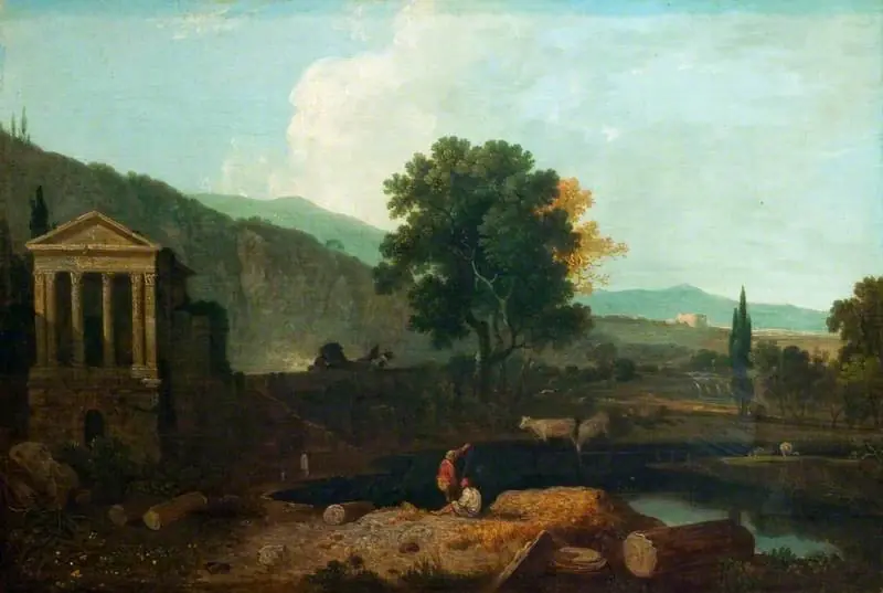 Landscape with the Temple of Clitumnus, near Spoleto, by Richard Wilson