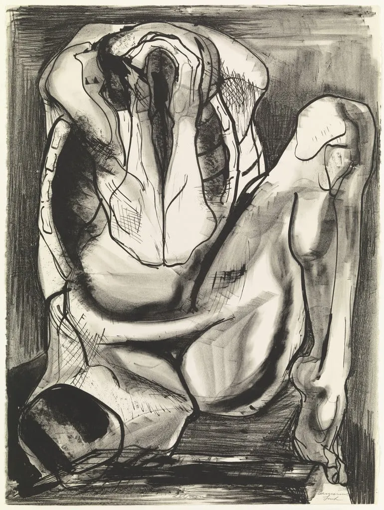 Untitled, by Rico Lebrun, ink, 1961