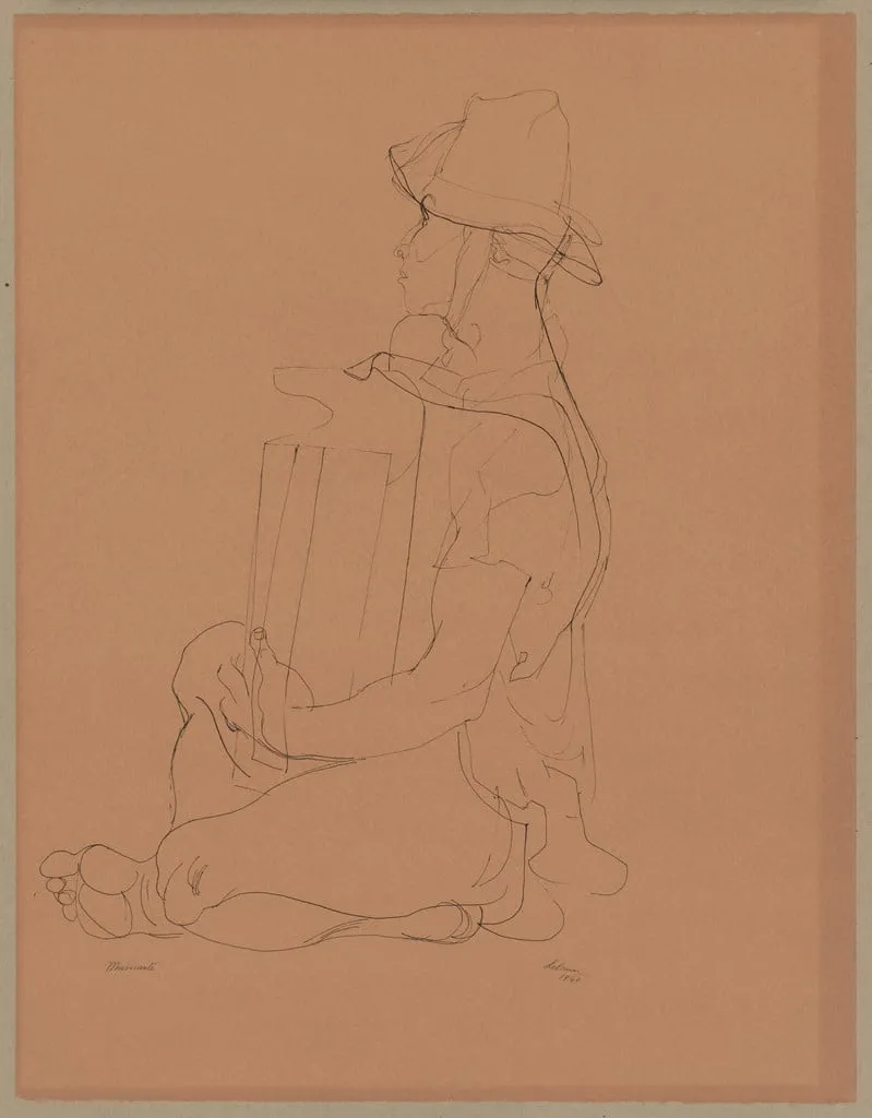 Untitled, by Rico Lebrun, ink, 1940
