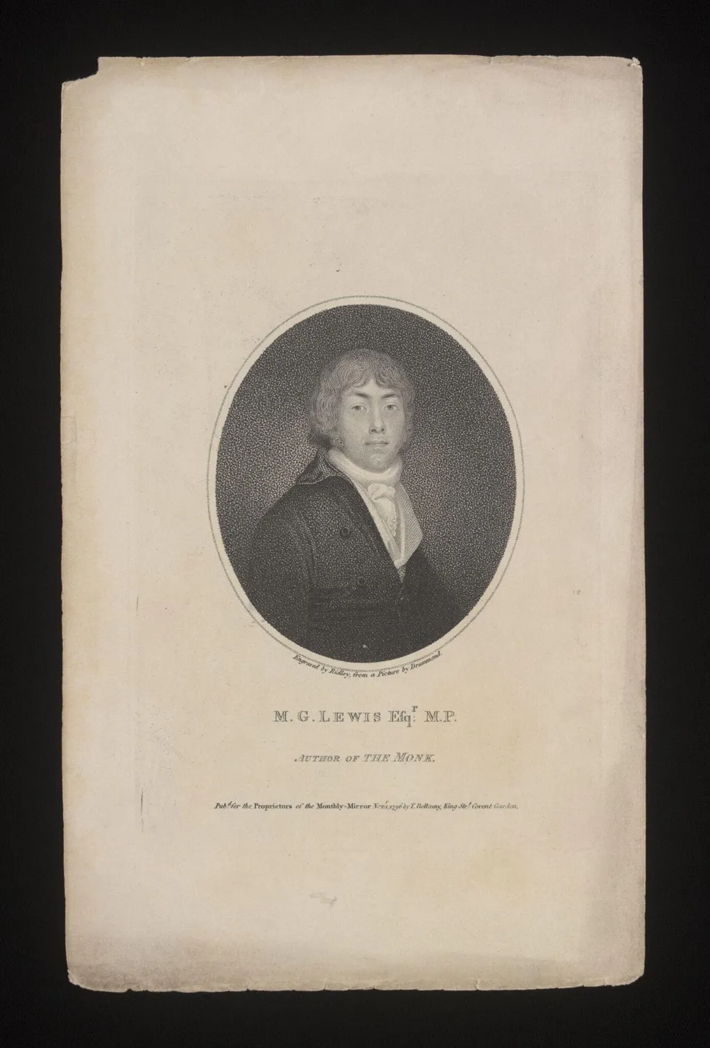 M. G. Lewis Esq. M. P., by Ridley, 1
