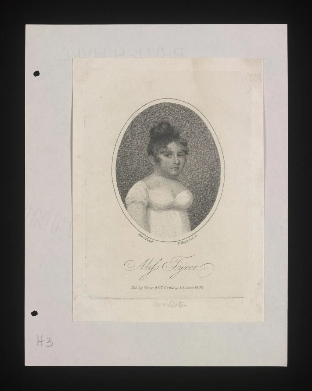Miss Tyrer, by Ridley & Holl, 30