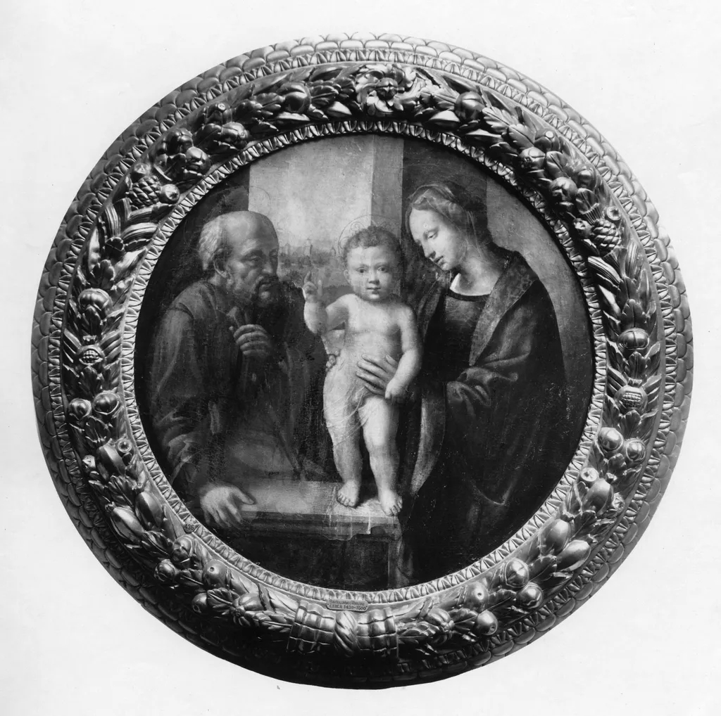 Holy Family, by Ridolfo del Ghirlandaio, oil, 1510