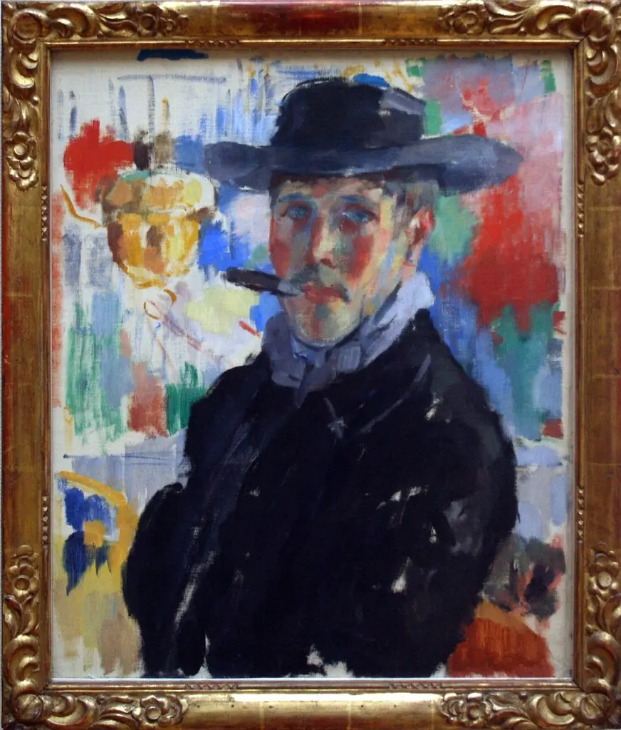 Self-portrait with cigar, by Rik Wouters